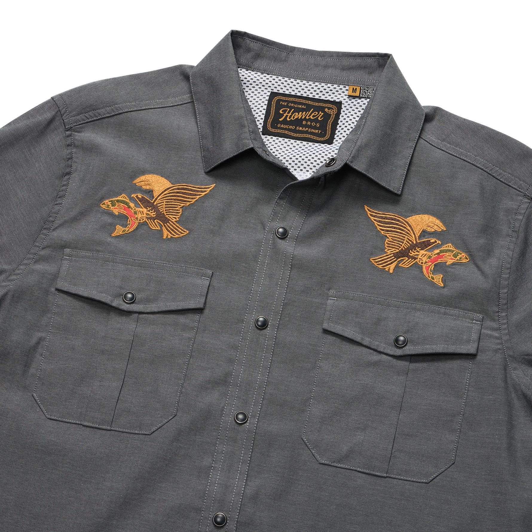 Howler Brothers Gaucho Snapshirt Men's in Osprey Prey